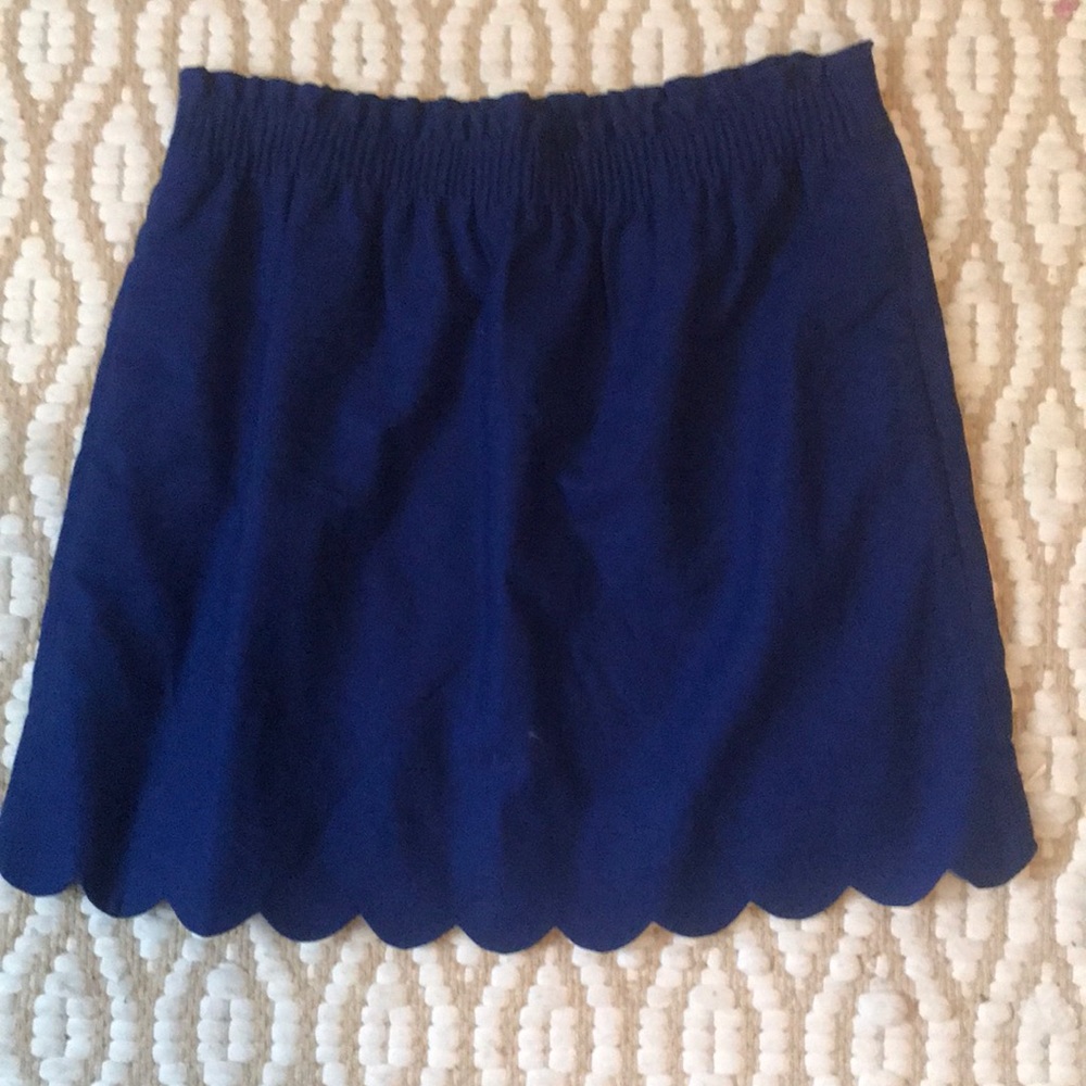 Scallop hem royal blue J Crew Mercantile skirt